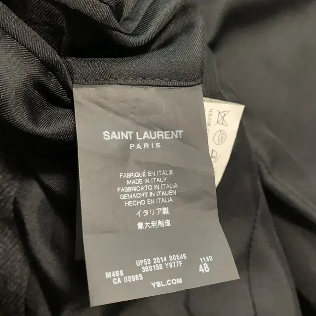 SAINT LAURENT 14FW Chesterfield Coat