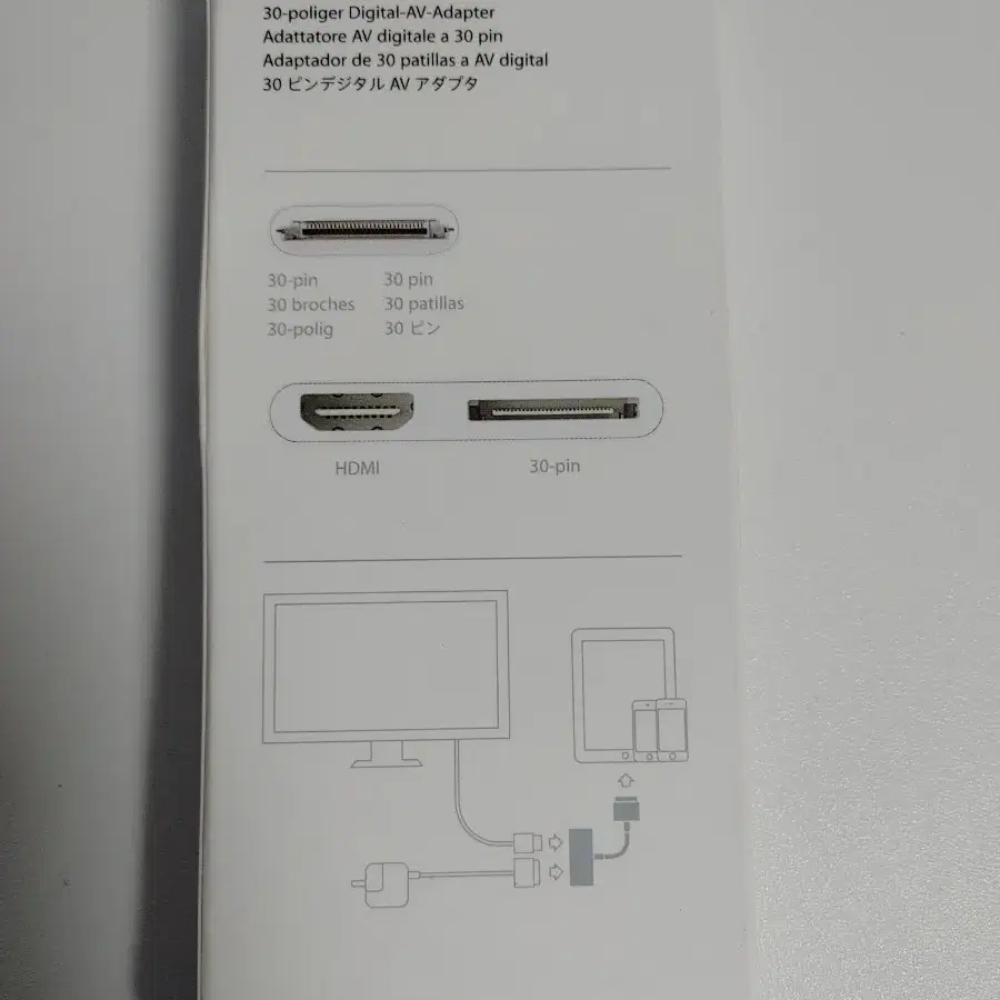 애플 정품 30-pin Digitar AV Adapter 판매합니다