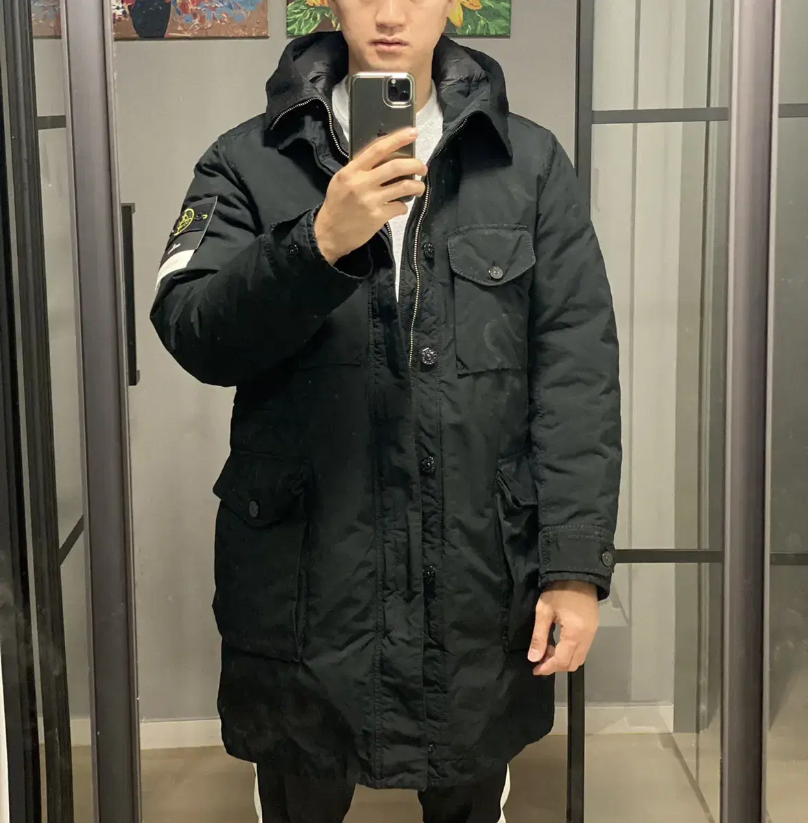 스톤아일랜드 다비드 TC 패딩 블랙 21FW XXL 팝니다