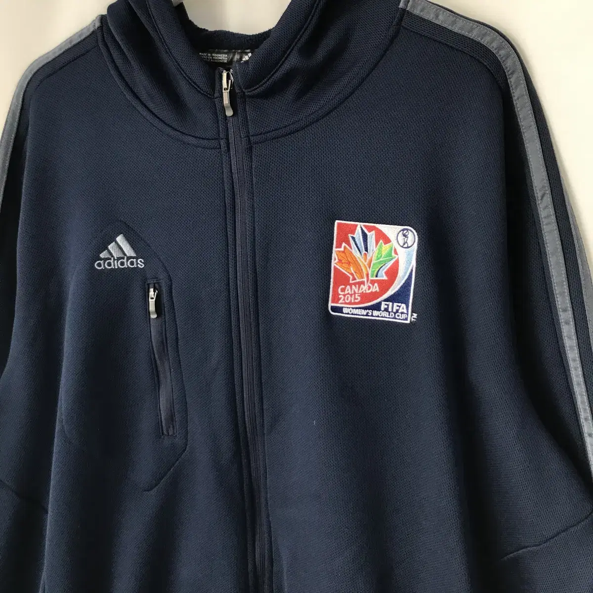 ADIDAS poly hoodie ( 2XL )