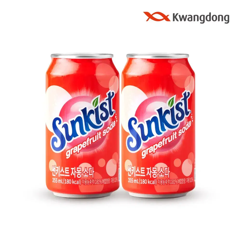 [무료배송] 썬키스트 자몽소다 355ml 24캔 탄산 음료수