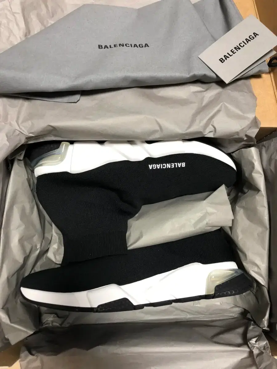 Balenciaga Speedrunner Clear Sole Black White Size 44 in Season 21