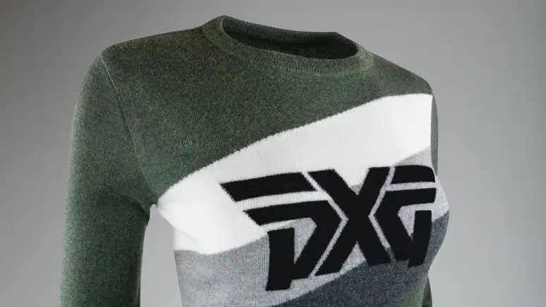 PXG 컴포트 니트 볼드 로고 스웨터. Comfort Bold Logo 