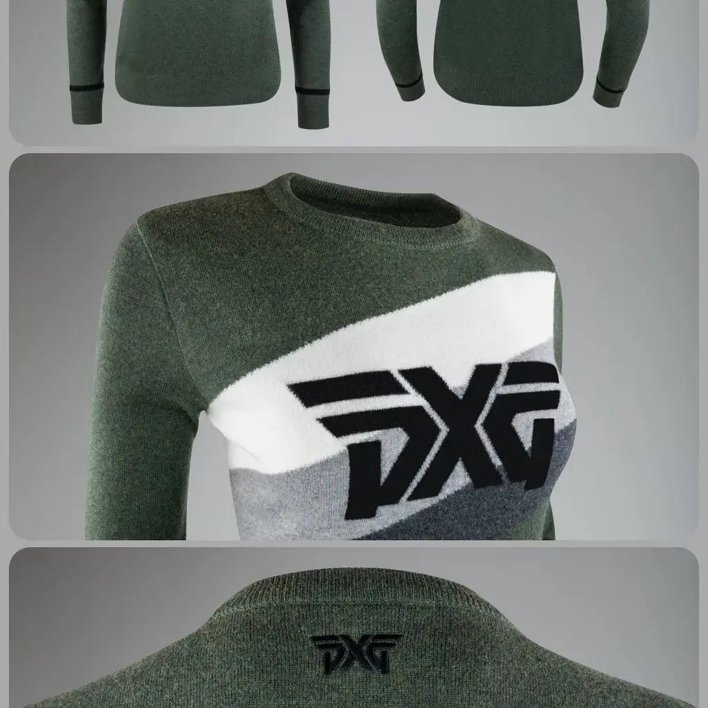 PXG 컴포트 니트 볼드 로고 스웨터. Comfort Bold Logo 