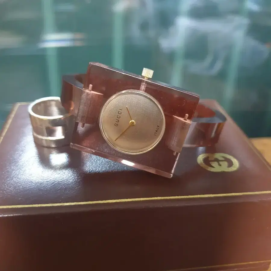 1970's 태엽)구찌 빈티지 웹  뱅글 시계16cm/17jewels