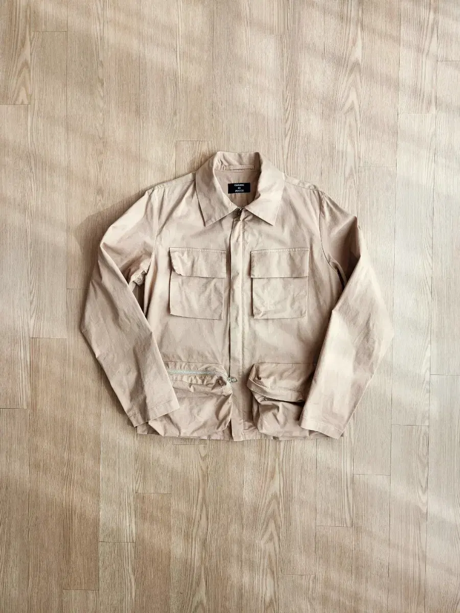 Zucca Minimalist Detail Camel Field Jacket