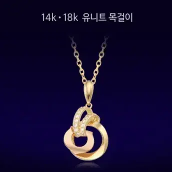 골드리아 유니트 14k목걸이 금목걸이