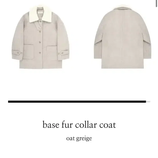 웨어웨더 base fur collar coat