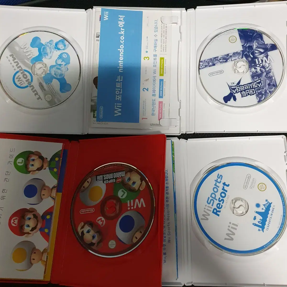 wii 게임기 + cd 4장