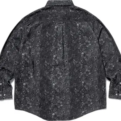 디스이즈네버댓 Floral Corduroy Shirt Black