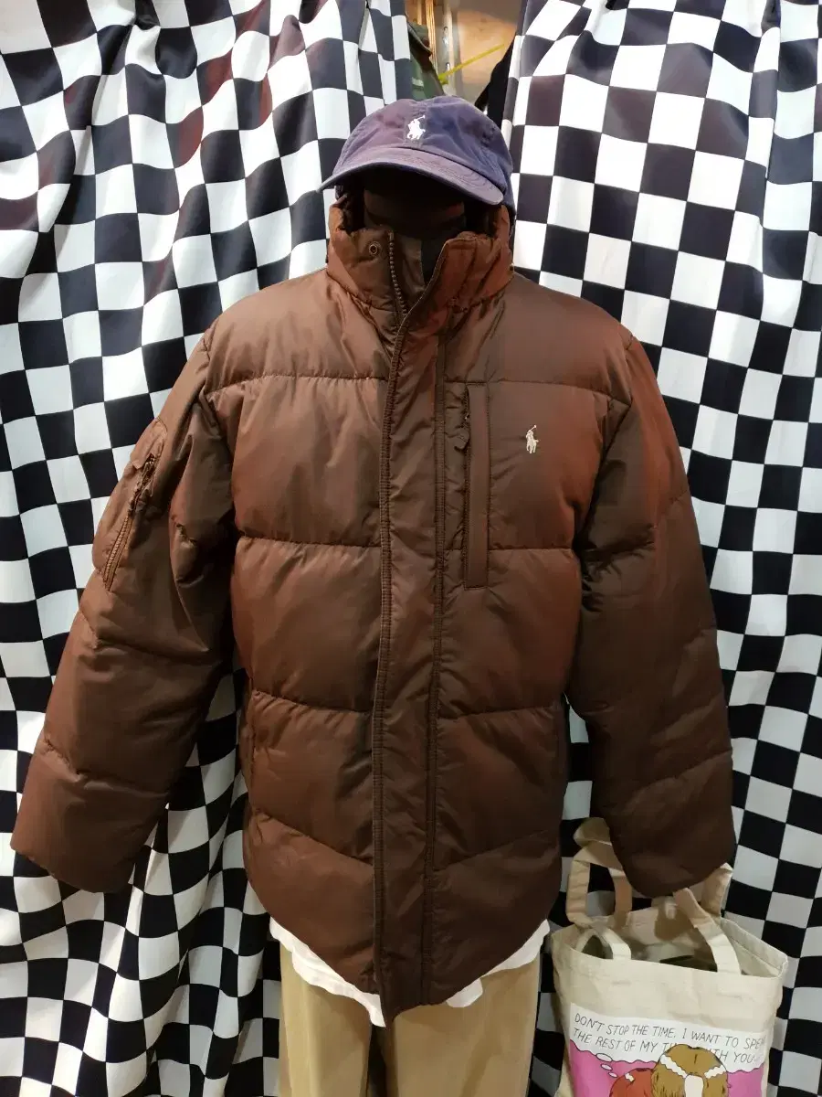 Polo 90s Chocolate Brown Duck Short Padded Jumper Puffer