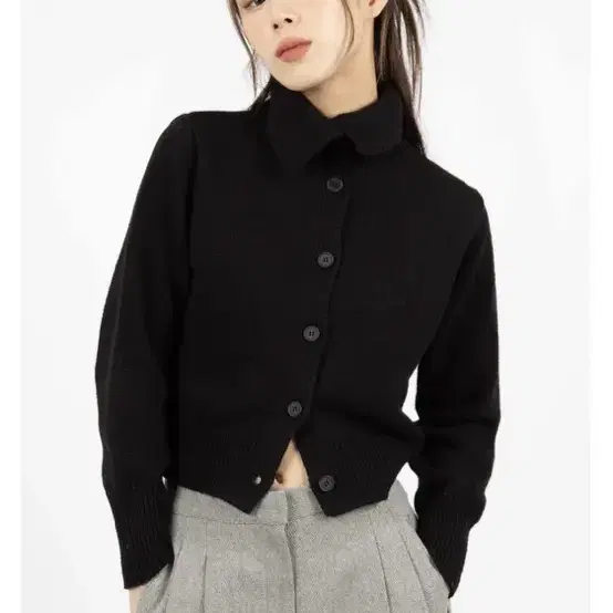 릿킴 칼라 버튼 가디건 collar button cardigan