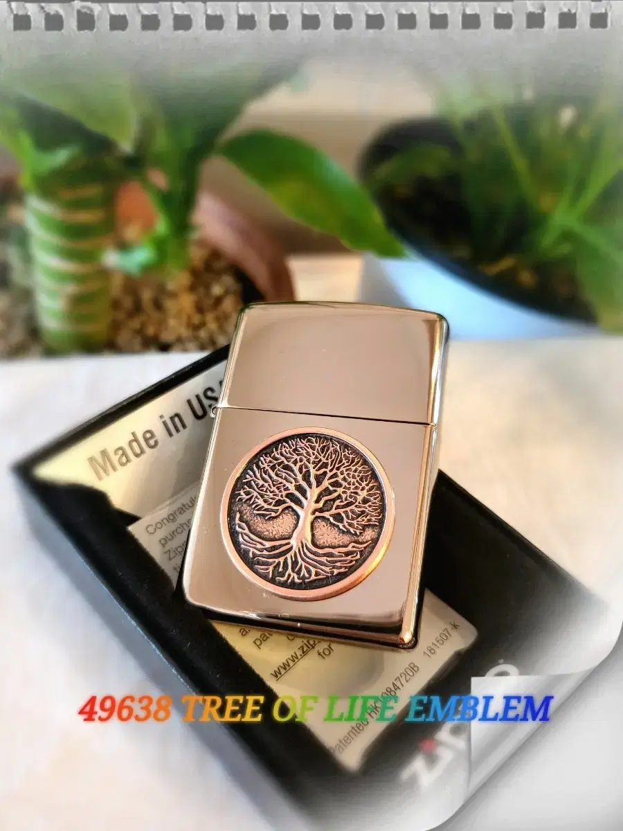 정품 49638 TREE OF LIFE EMBLEM 미개봉 새 지포라이터