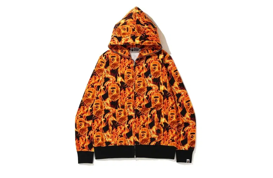 [XXL 2XL] [Add photo] Vape Hoodie Zip Up Flame Pattern