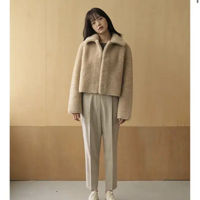 샵엠 shopm andre fur jacket 베이지