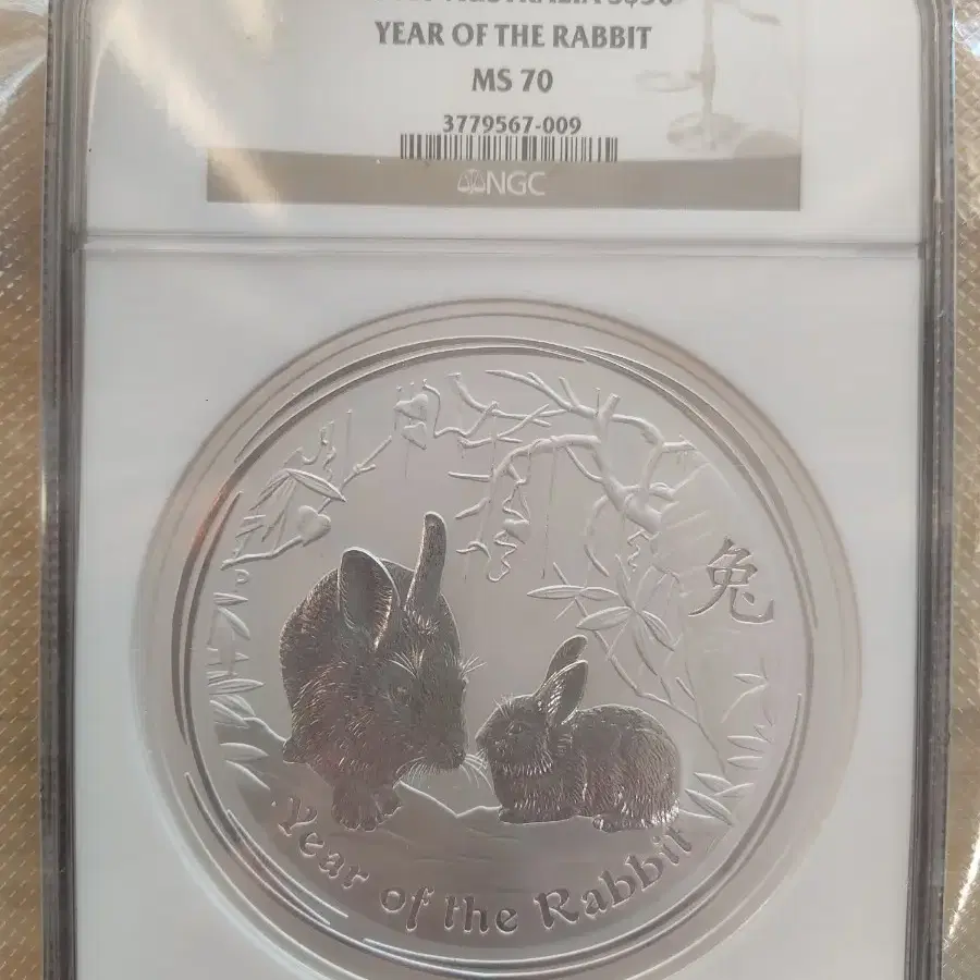 2011년 호주 1kg 토끼의 해 토끼띠 킬로 키로 은화 NGC MS70