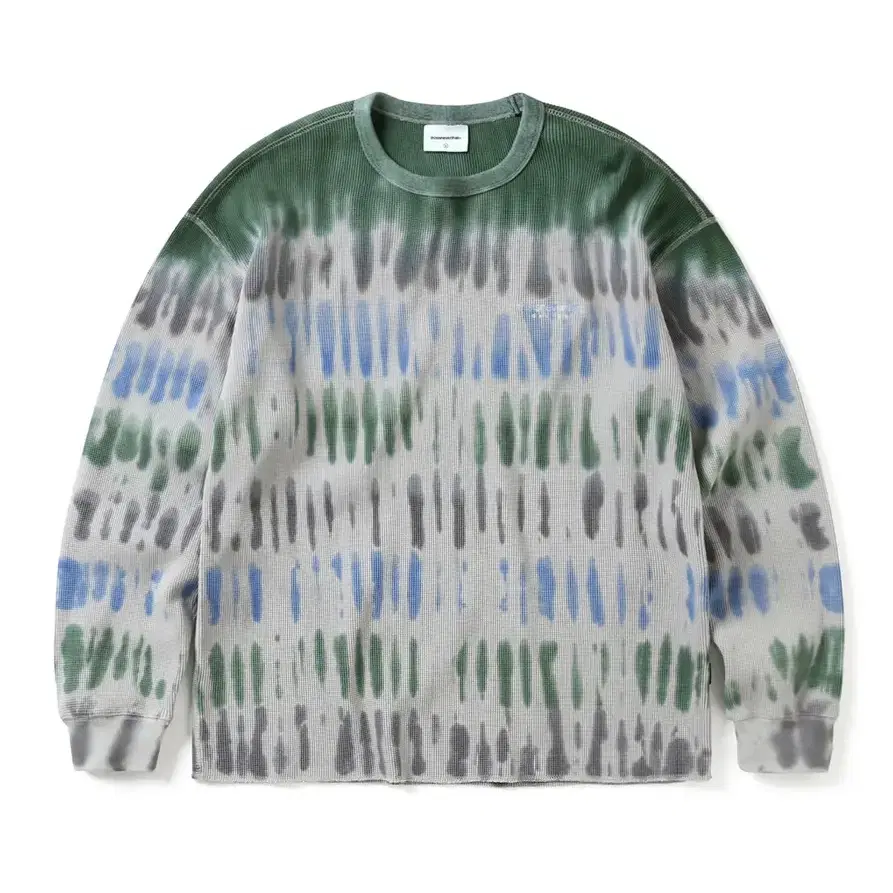 디스이즈네버댓 Tie Dye Waffle L/S Top Grey