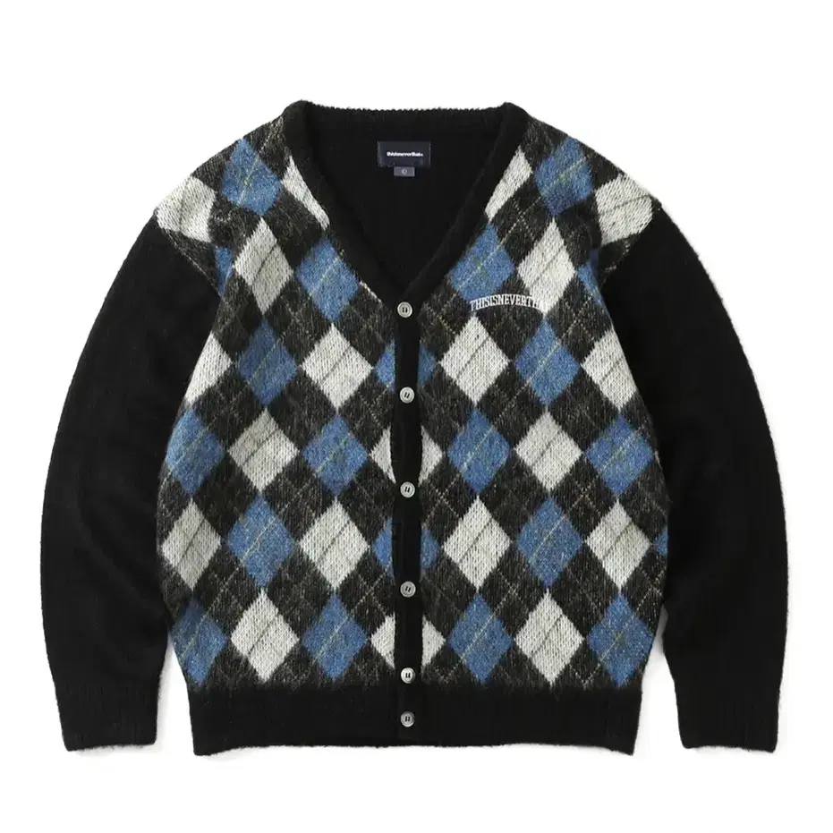 디스이즈네버뎃 argyle cardigan black