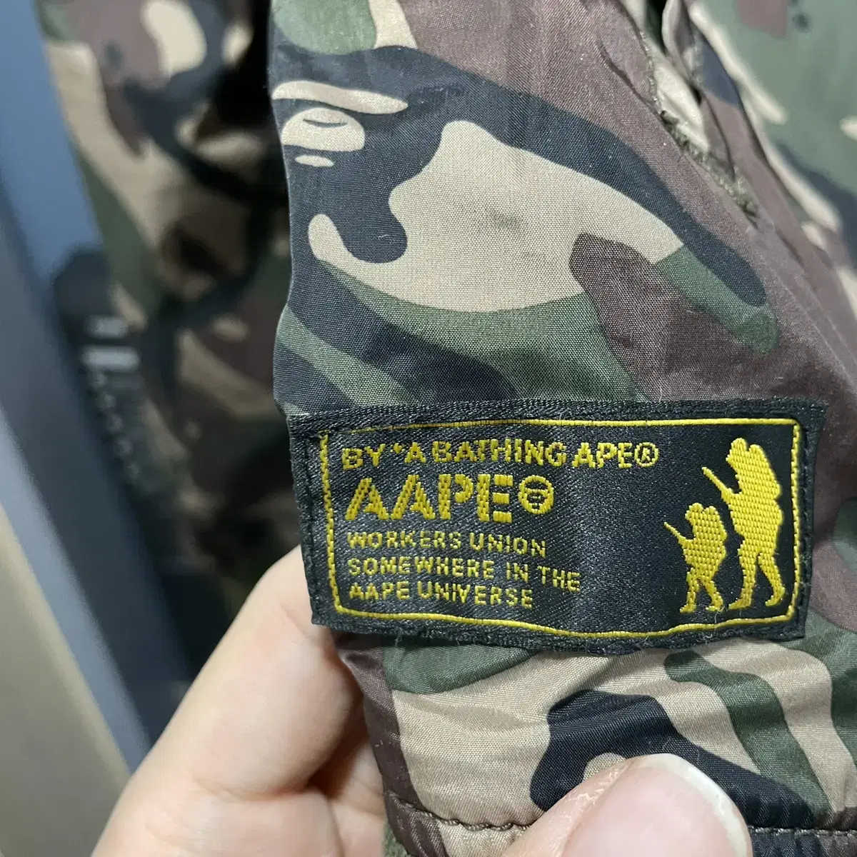 [XL] aape 베이프 카모 바시티(100-105) 아메카지 J-008