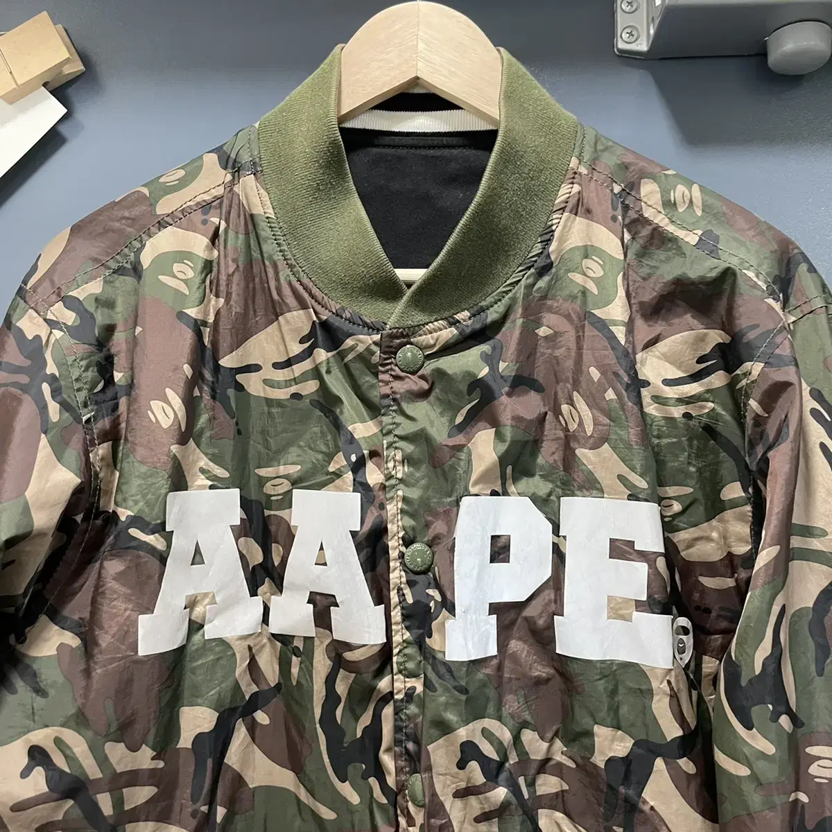 [XL] aape 베이프 카모 바시티(100-105) 아메카지 J-008