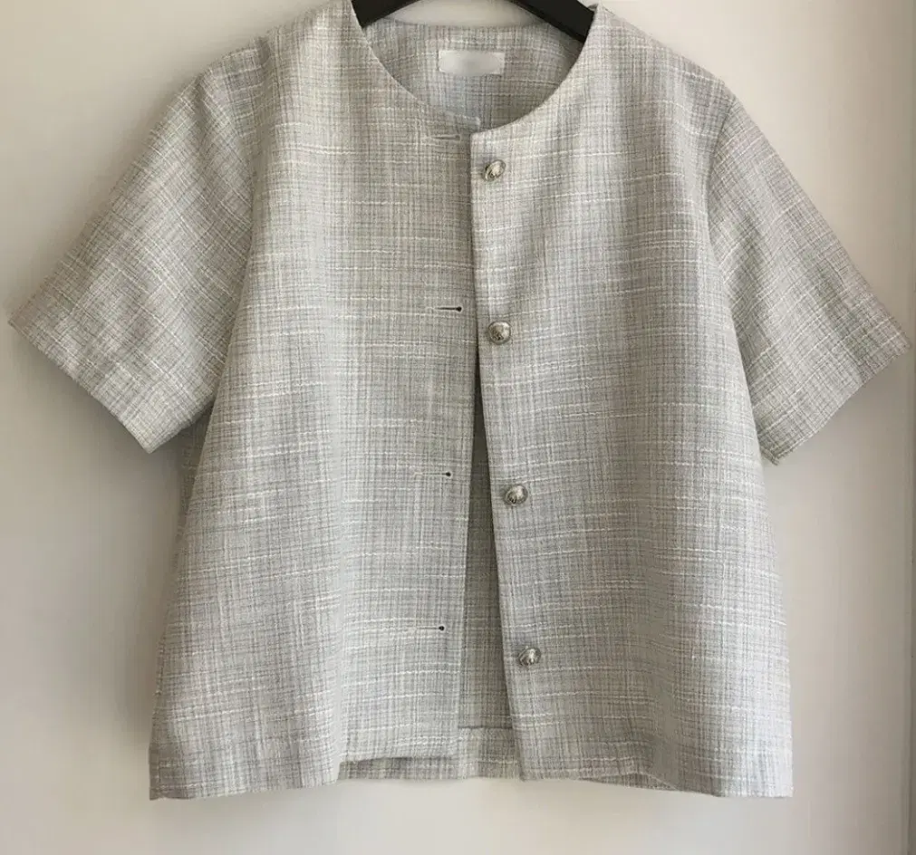 Short-sleeved tweed jacket Ganaxra Slow and 98 degrees C Atelier Abley Zig Zag