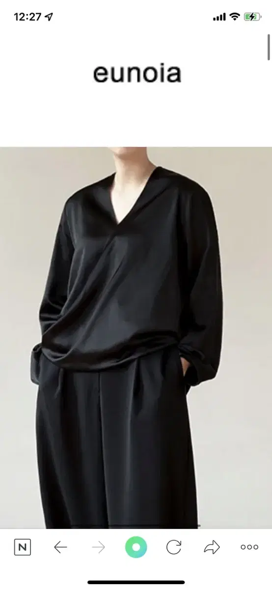 유노이아 실키랩블라우스 silky wrap blouse