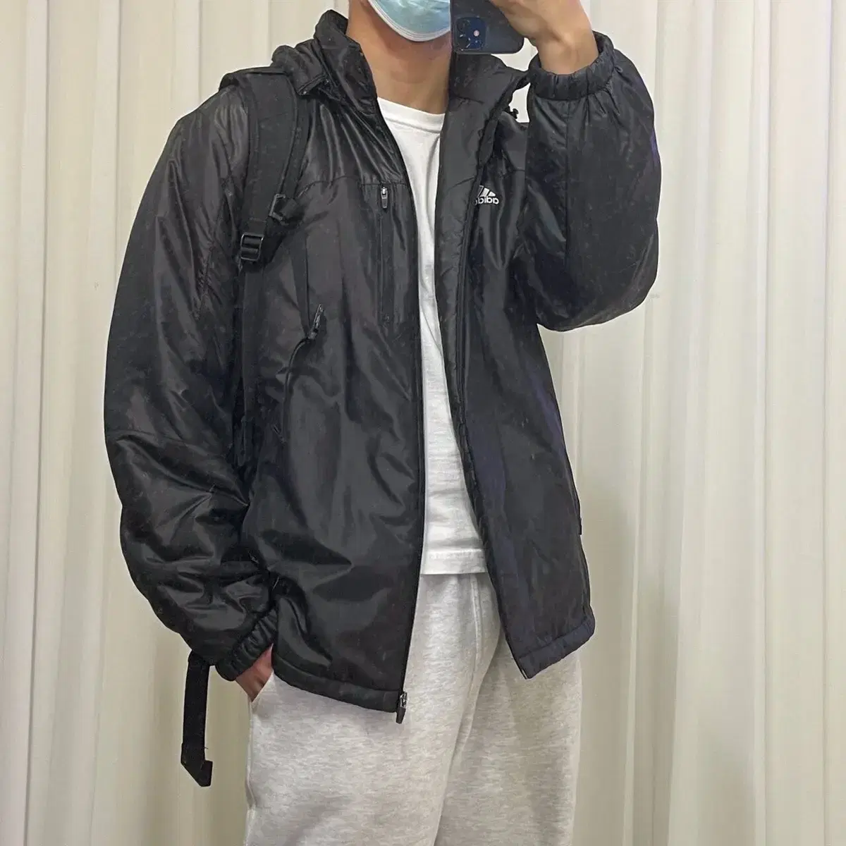 프롬브이 ADIDAS 아디다스 패드 블랙 (XL)