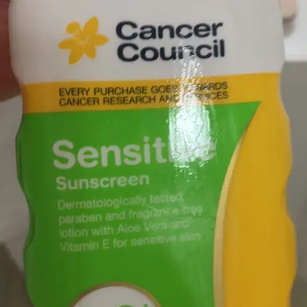 cancer council 캔서카운슬 센서티브 선스크린 spf50+