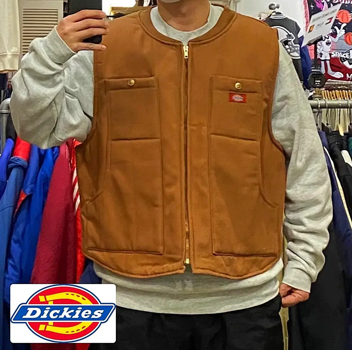 New 90s USA Dickies Original Miso Walk Fleece Vest