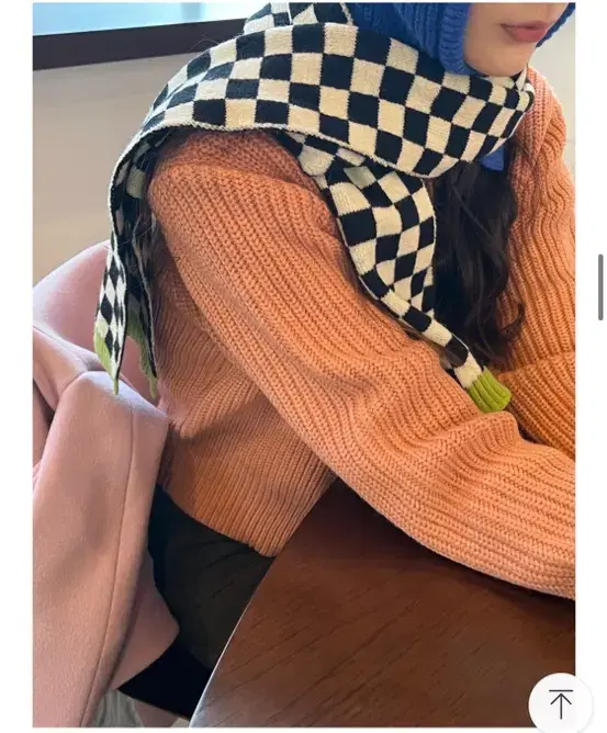 Hoover Shop Checkerboard Shawl Muffler