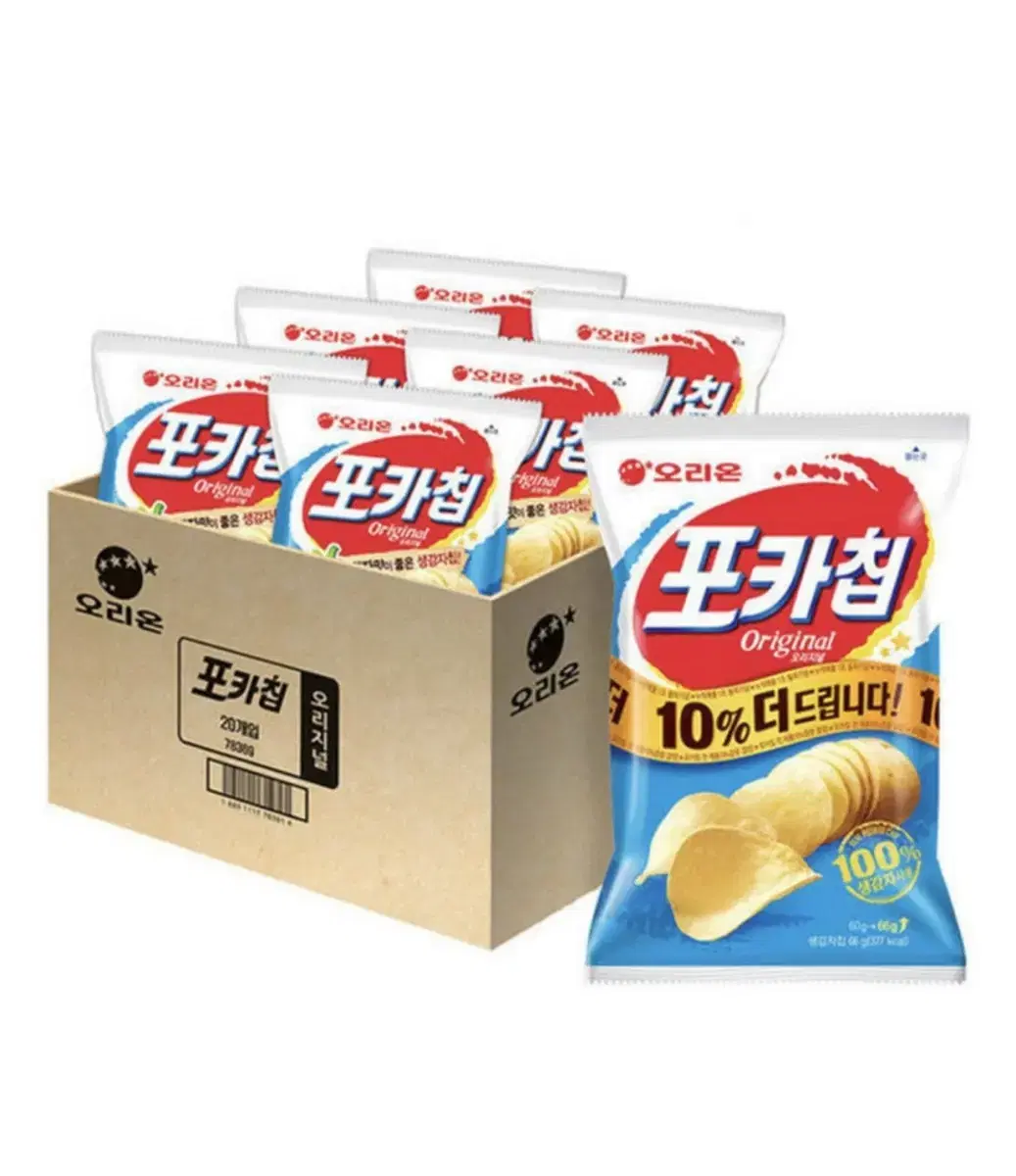 오리온 포카칩 오리지널 66g 20봉 무료배송 감자칩