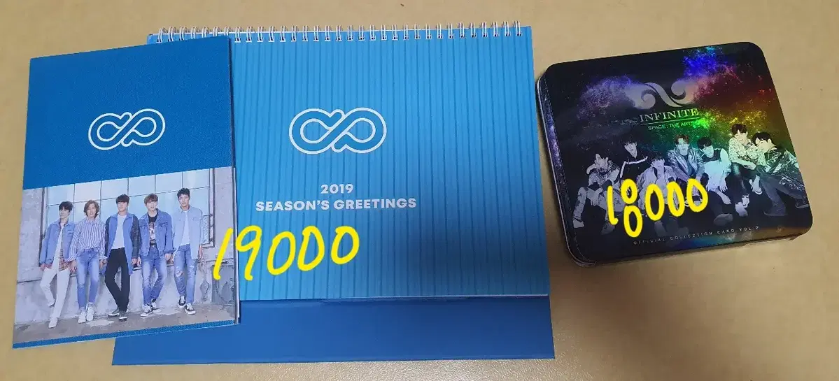 (Sourced from) infinite Sells 2019 season's greetings and collection cards.