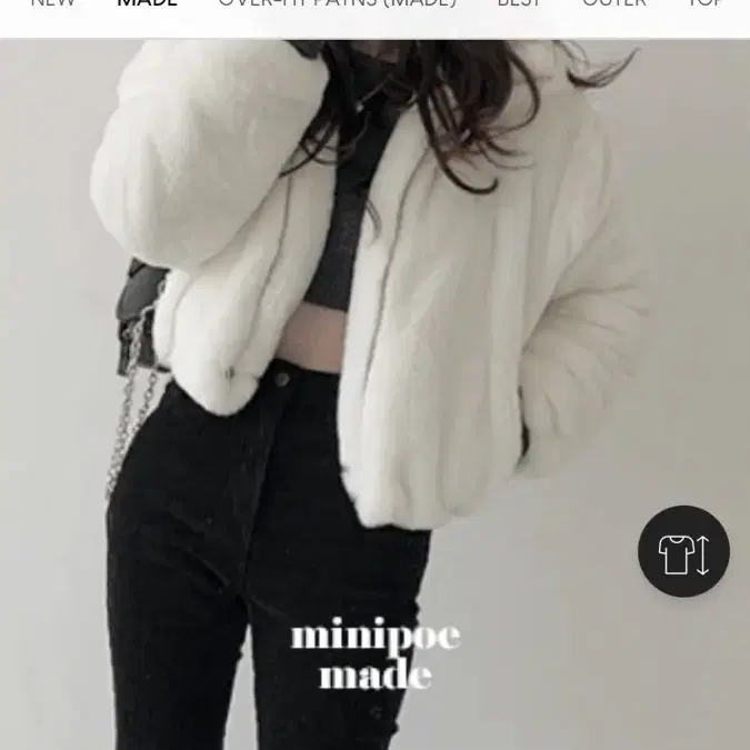 미니포에 소프트 테디 fur-jacket 아이보리