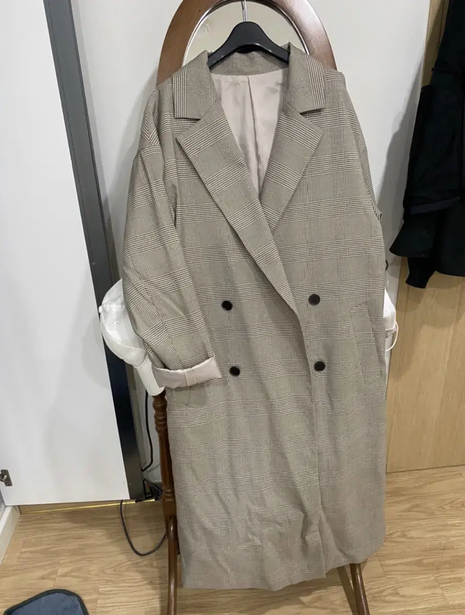 Check Long Coat