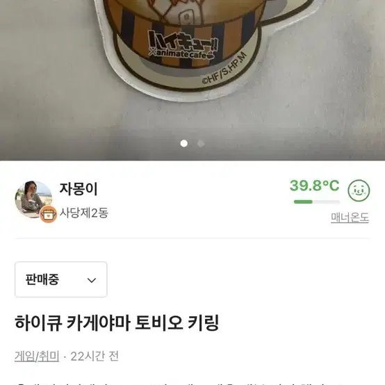 하이큐 카게야마 토비오 키링