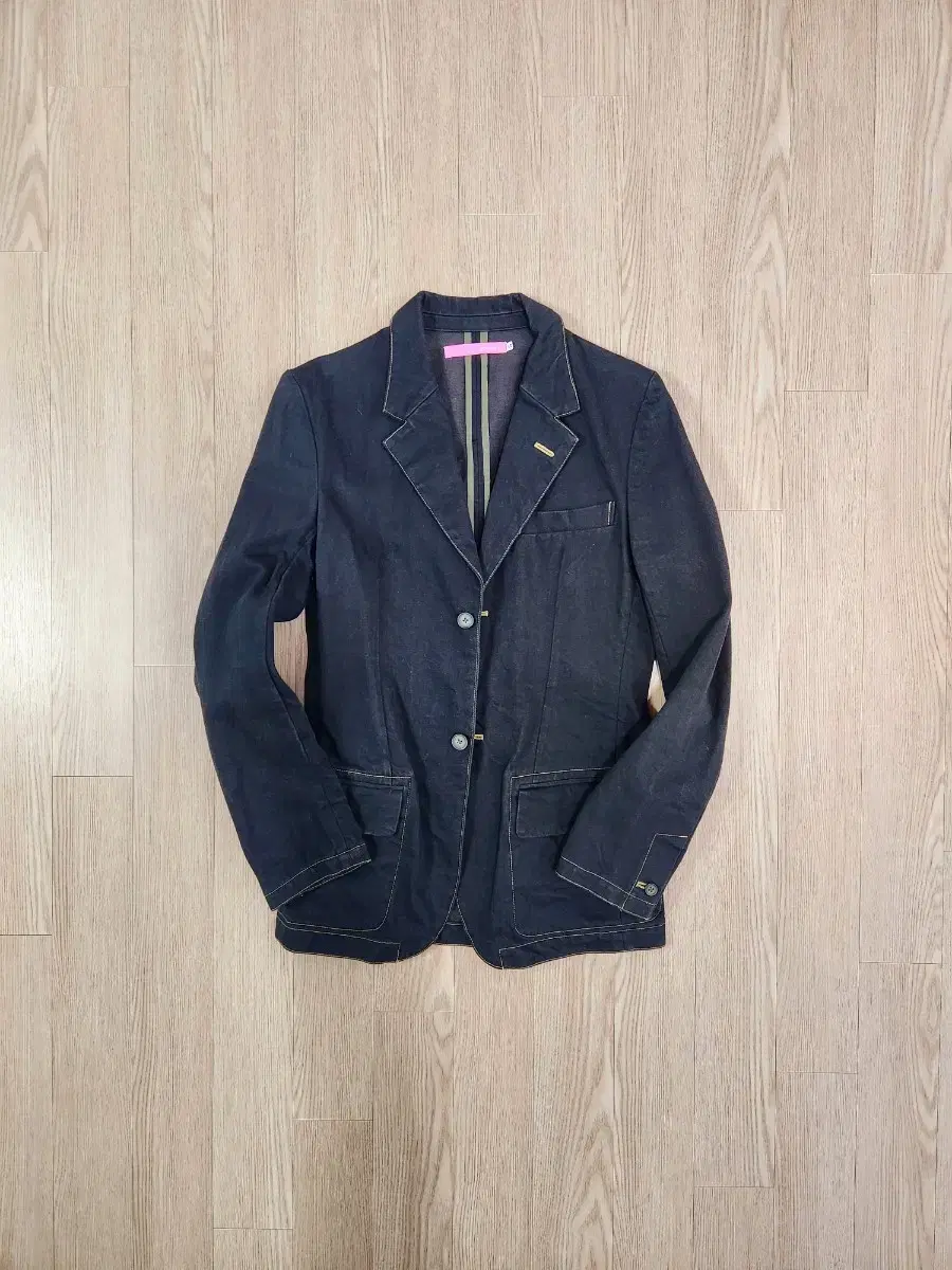 GOROUTA JAPAN Garment-dyed black stitched jacket