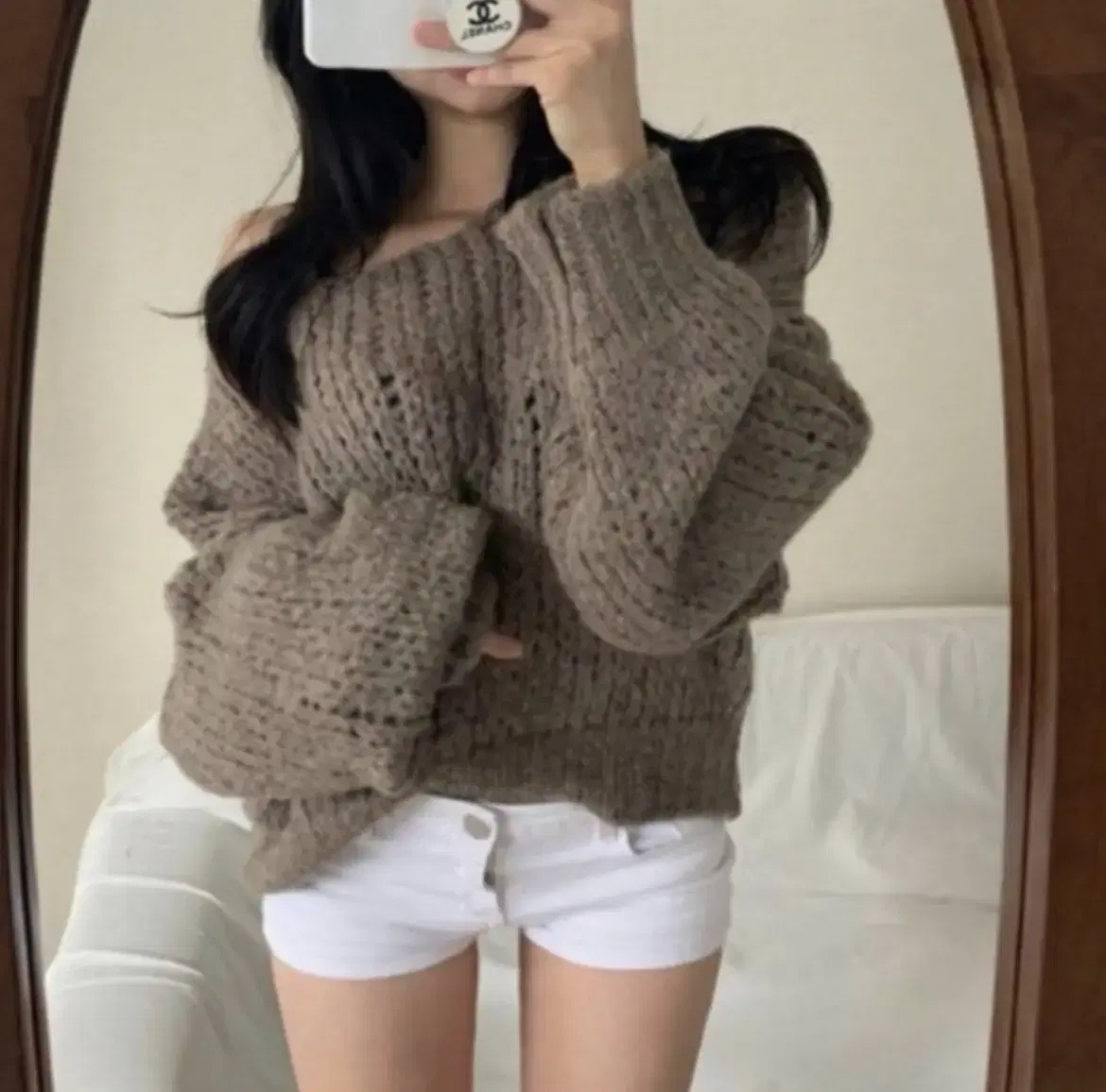 Gray alpaca knit