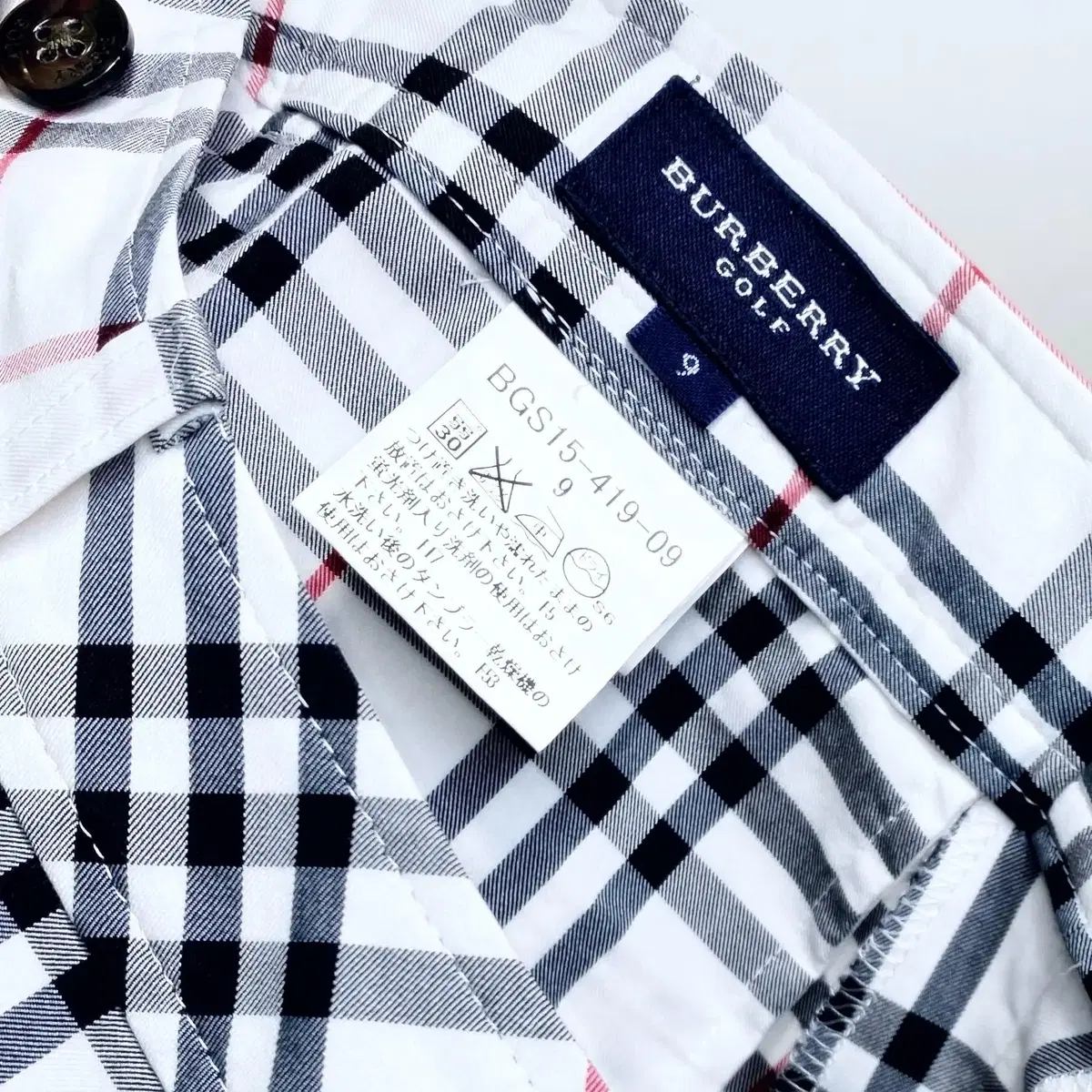 [M 28인치]JP Burberry 버버리 블랙 스커트+체크 쇼츠 세트