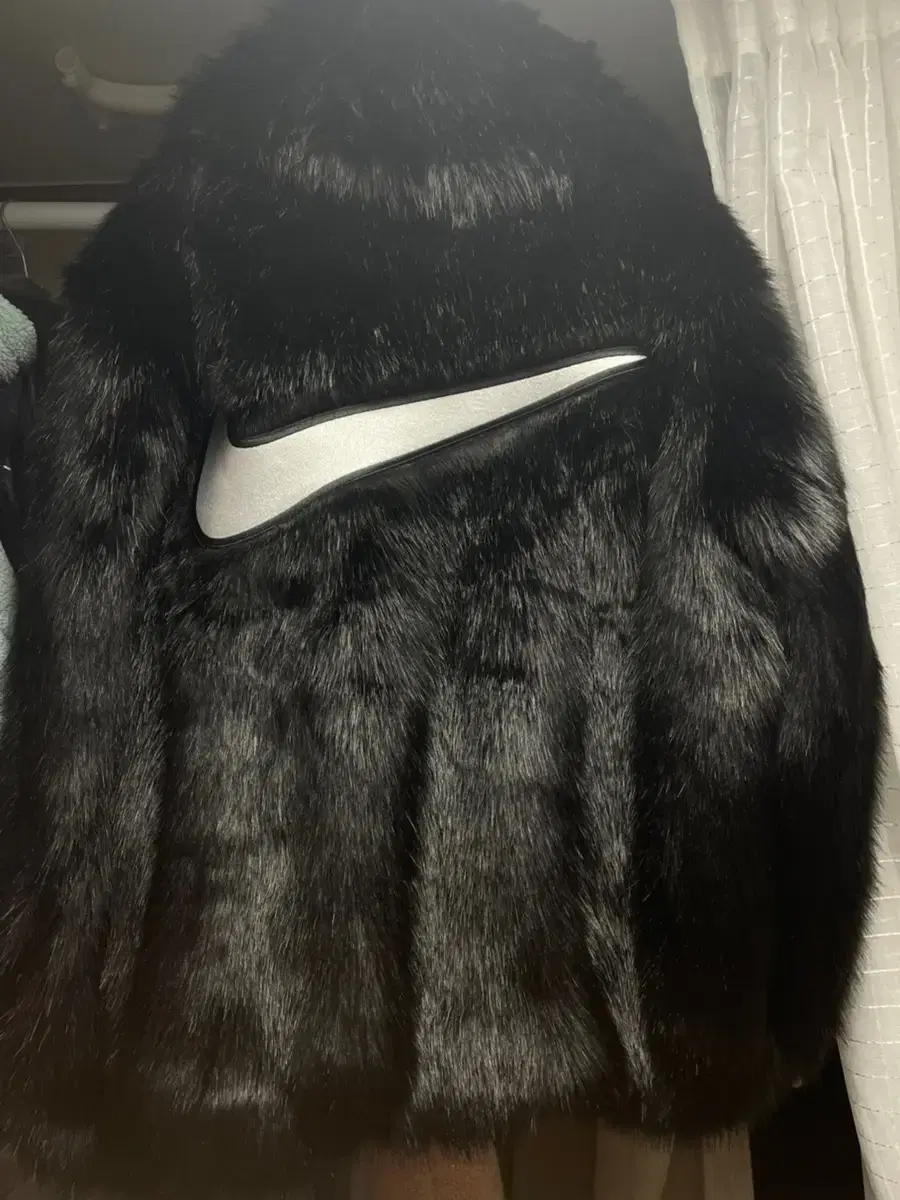 [L]Nike Embush fur jacket black new