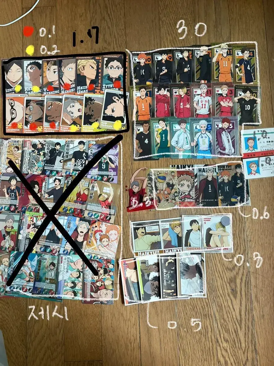 bulk)haikyuu snapmide metal card clear card buraka sticker sell WTS