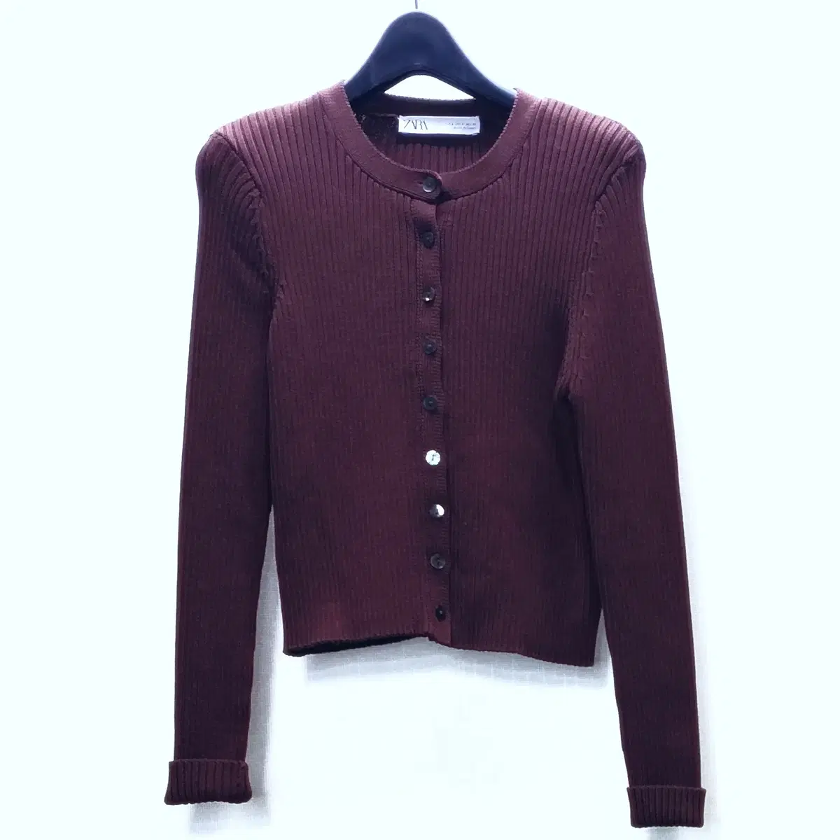 [S 55] EU Zara Zara Red-Brown Spandex Slim Fit Cardigan