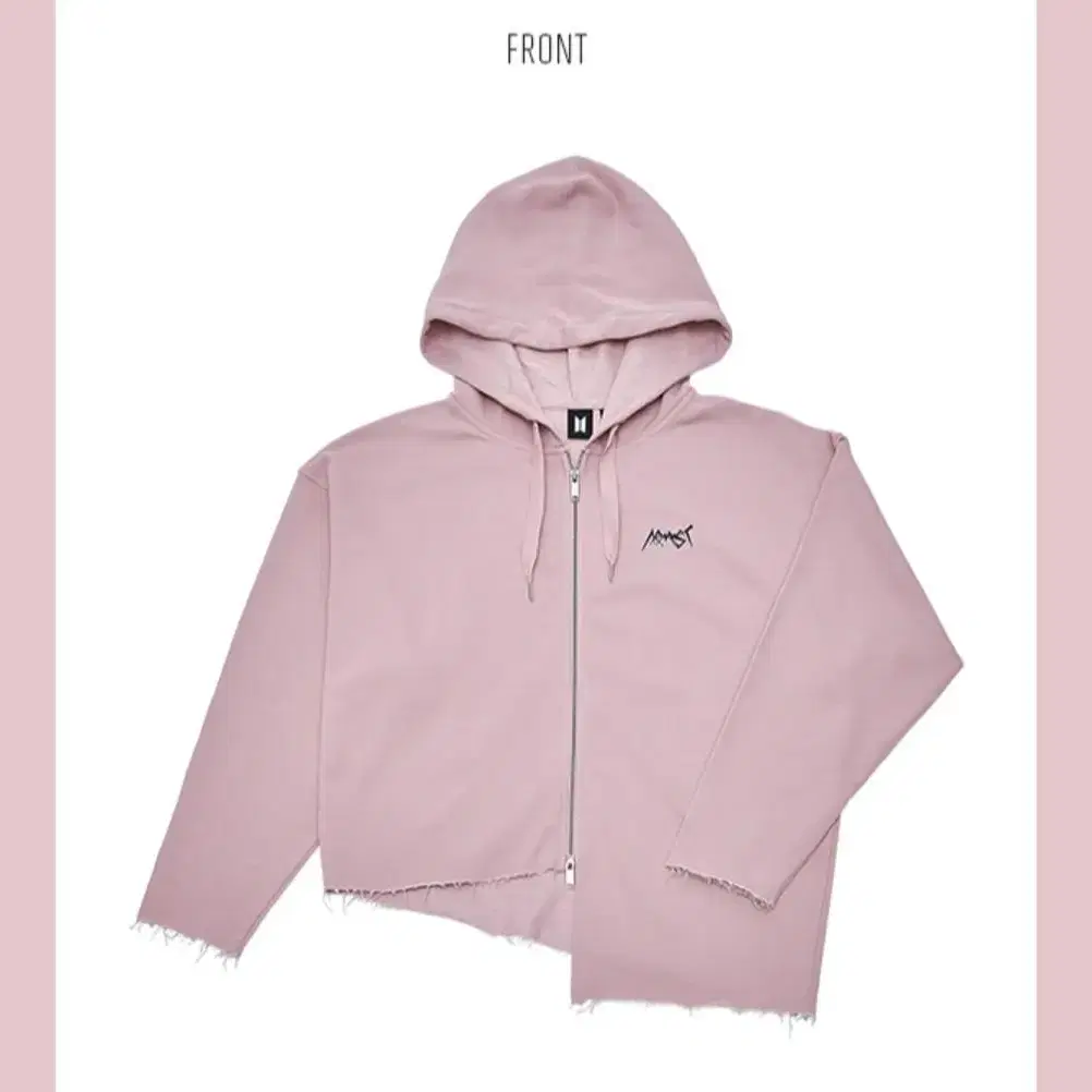 BTS 방탄소년단 정국 JK Zip-Up Hoody 집업 후드 Pink