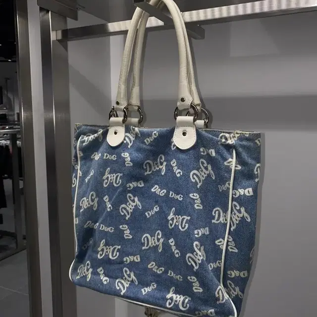 Dolce&Gabbana D&G Logo Pattern Denim Bag