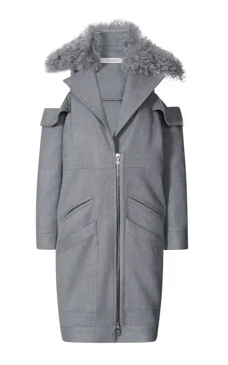 Rodarte RODARTE Shearling wool long coat