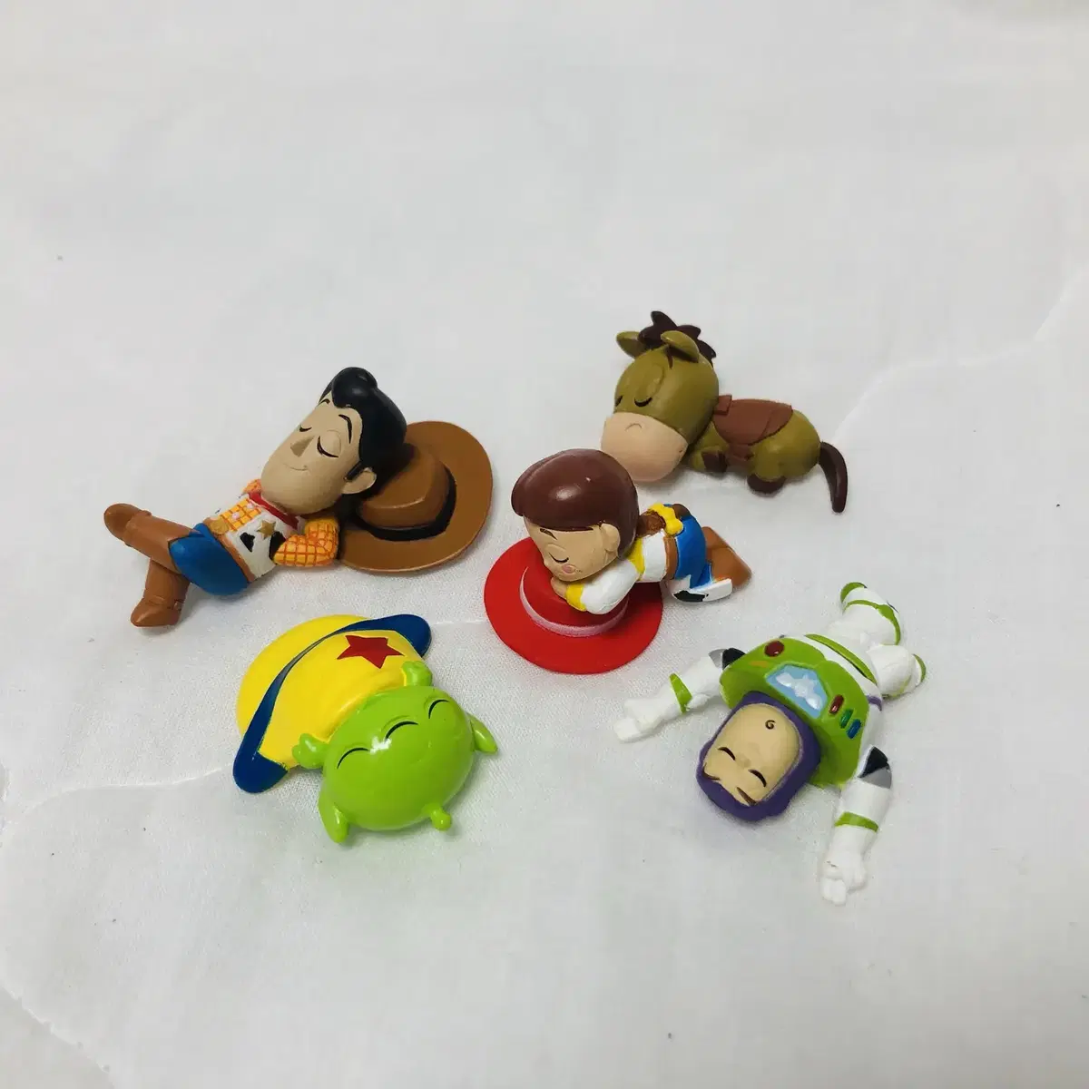 Sold) Disney Toy Story Sleeping Mascots 5-Piece Set Capsule Toy Gacha Figures