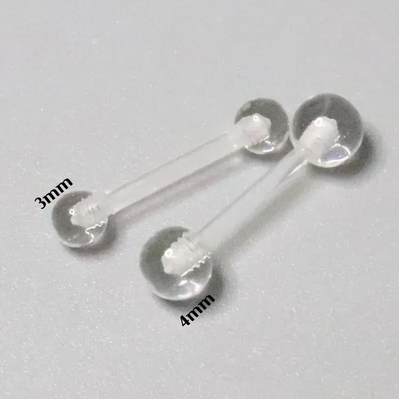 투명 실리콘 피어싱 3mm 4mm 남녀공용