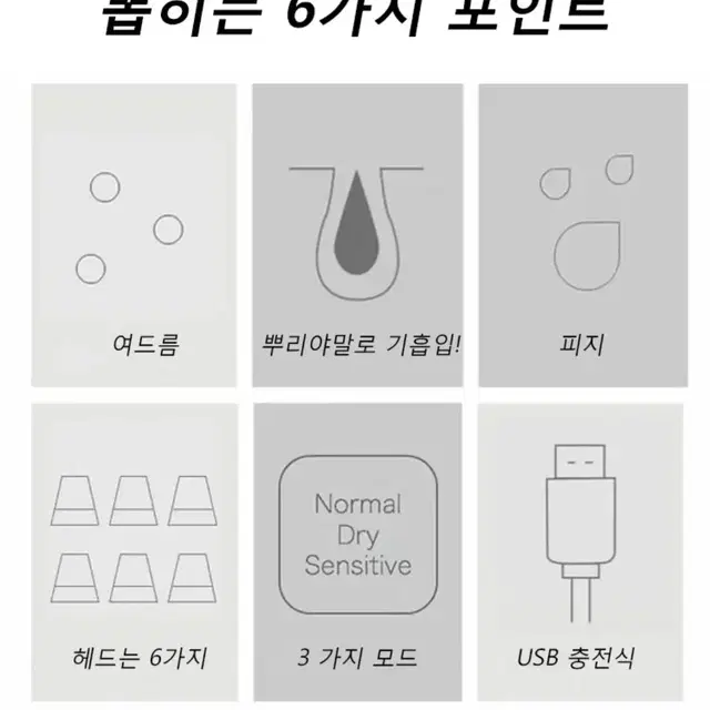 2일무료배송 모공 흡입기 진공 청소기 블랙헤드 얼굴 여드름 피지 제거