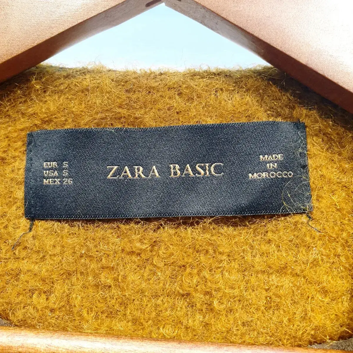 자라 zara 모헤어 카멜코트 /S