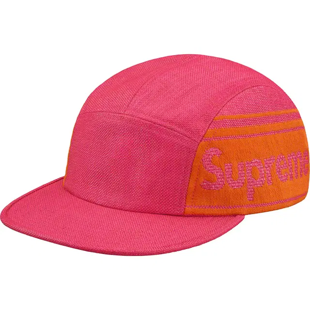 Supreme 19ss Raffia Woven  Logo Camp Cap