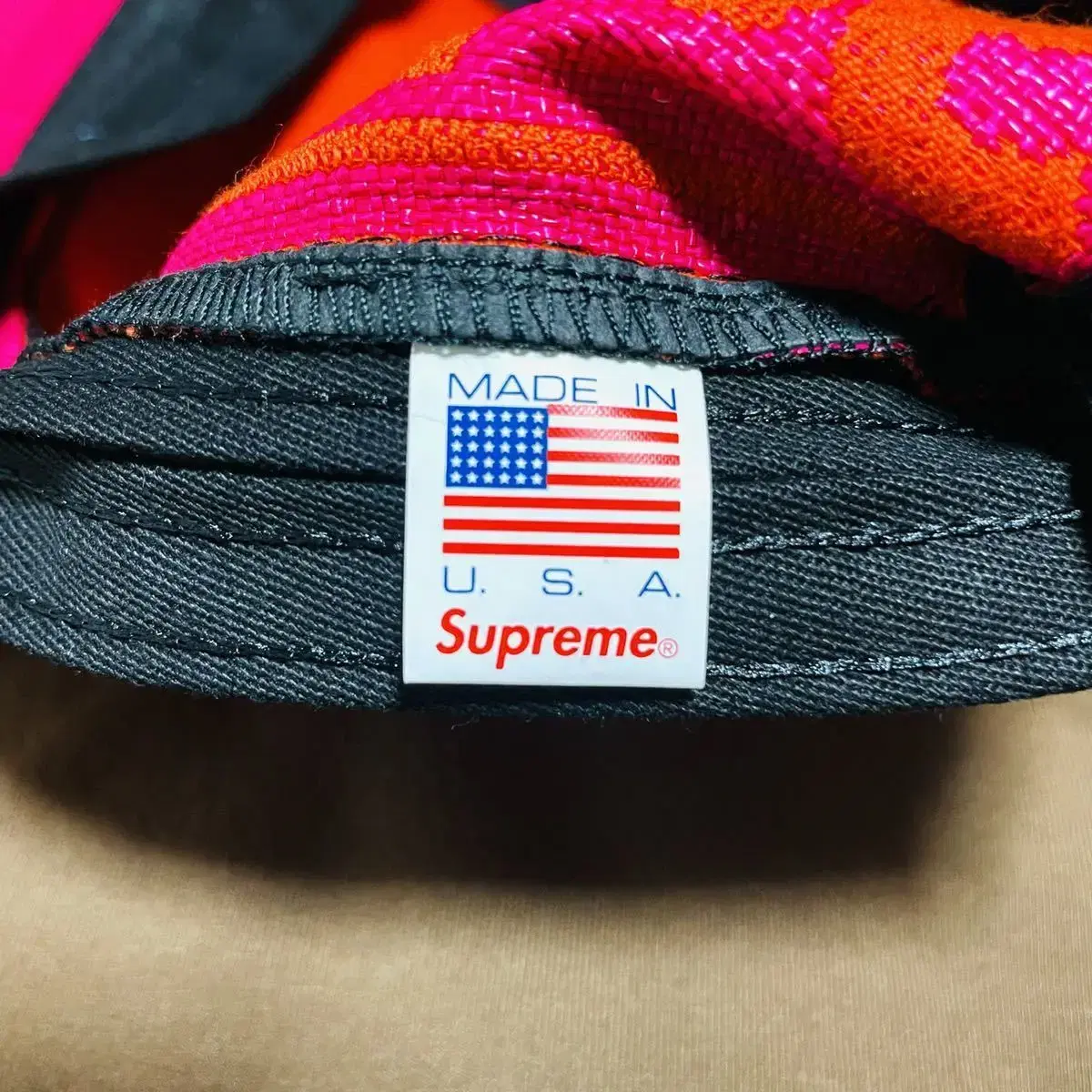 Supreme 19ss Raffia Woven  Logo Camp Cap